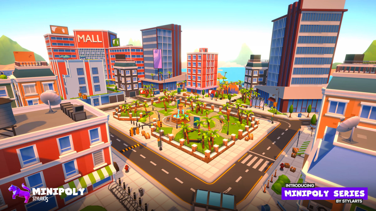 Minipoly Series - Modern Island City ( Stylized Lowpoly Environment )