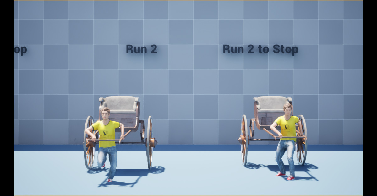 Hand Pulled Rickshaw Animation