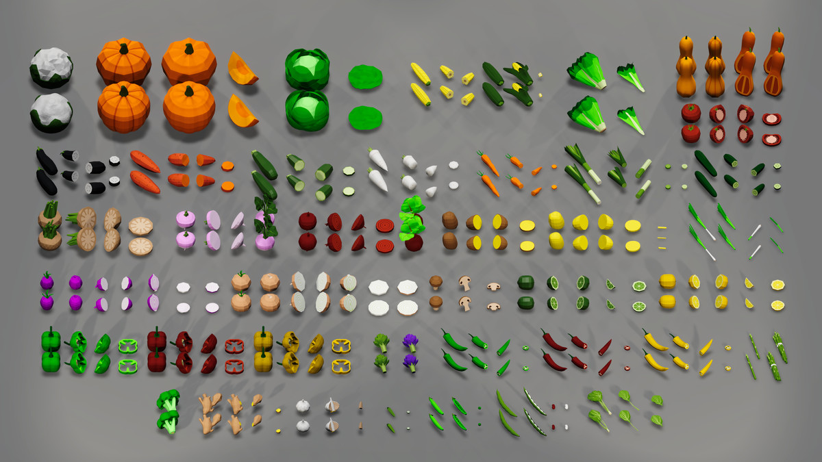Ultimate Vegetable Pack - 3D Low Poly Assets