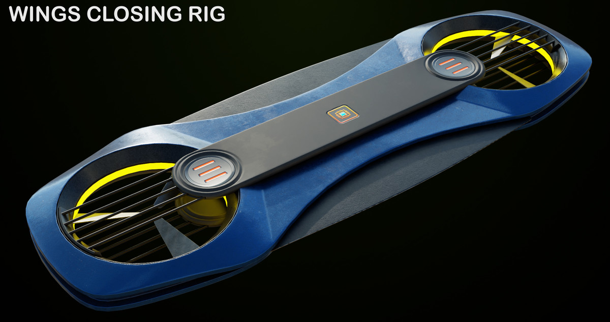 Sci Fi Hoverboard 02 URP HDRP Textures