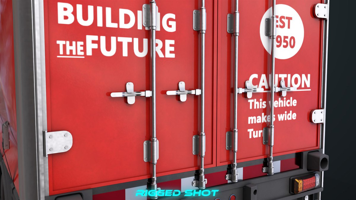 Curtainsider Trailer 4 Variant Collection URP HDRP Textures