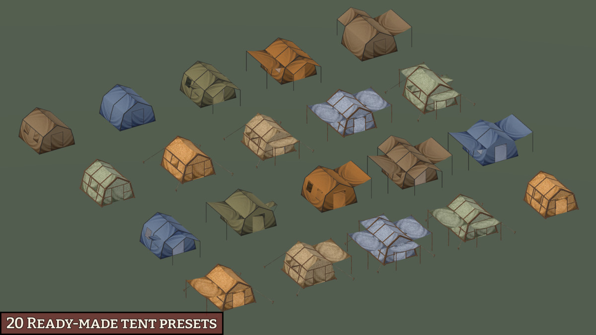 Campsite - Retro Style Modular Environment Pack