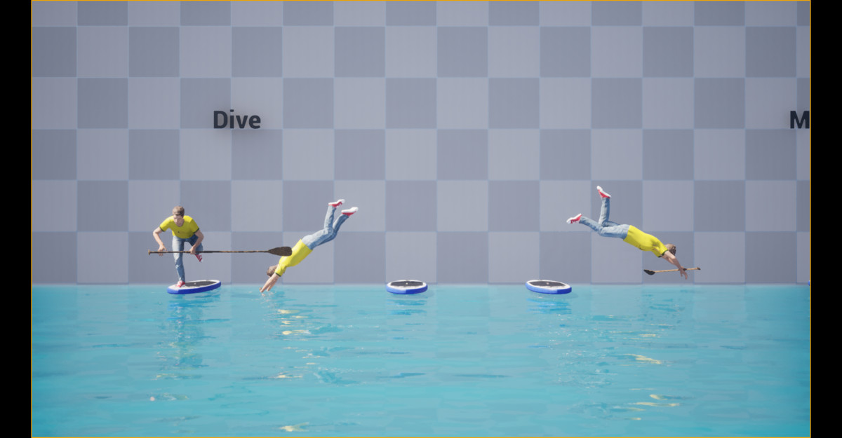 Paddle Boarding Animation