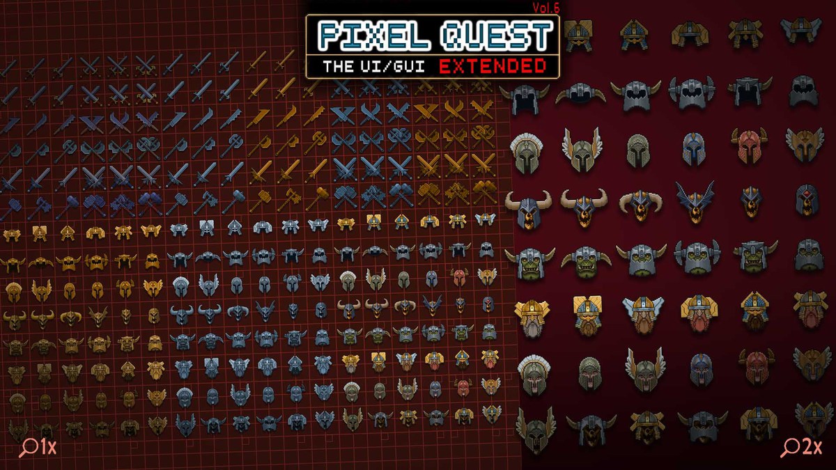 2D Pixel Quest Vol.6 - The UI/GUI EXTENDED