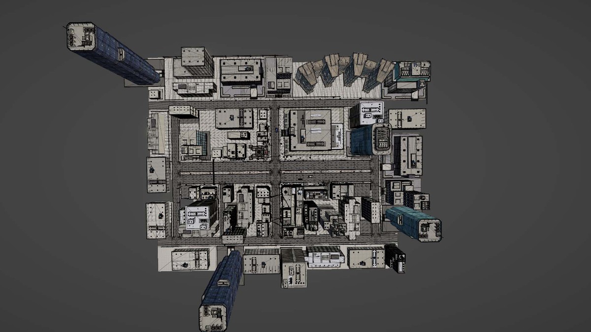 Full Game Ready City Pack Modular Low Poly Urban Environment Low-poly 3D model
