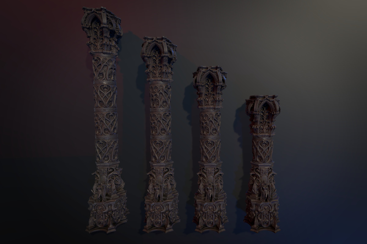 Massive Dark Fantasy Pillar / Column