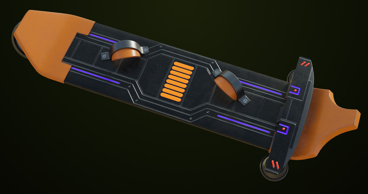 Sci Fi Hoverboard 08 URP HDRP Textures