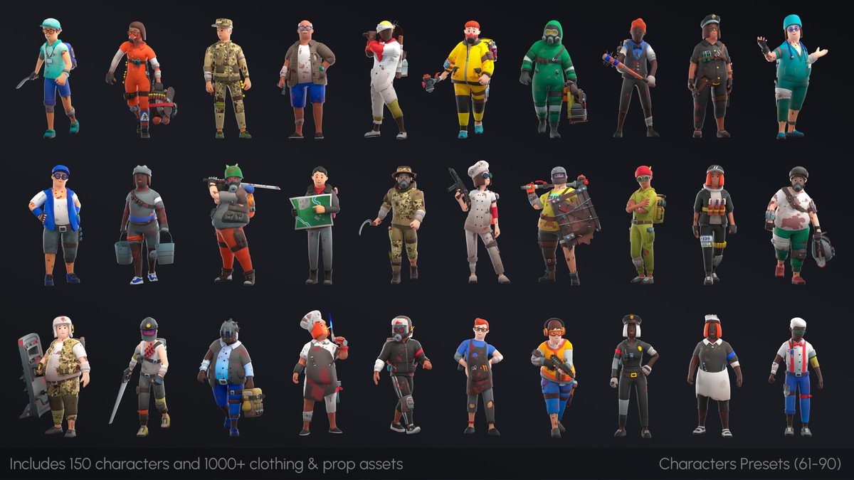 Apocalypse Characters - Modular Animated Pack