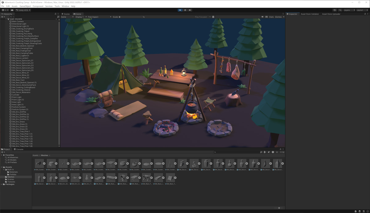 Low Poly Adventure's Cooking Camp - RPG & Survival Props