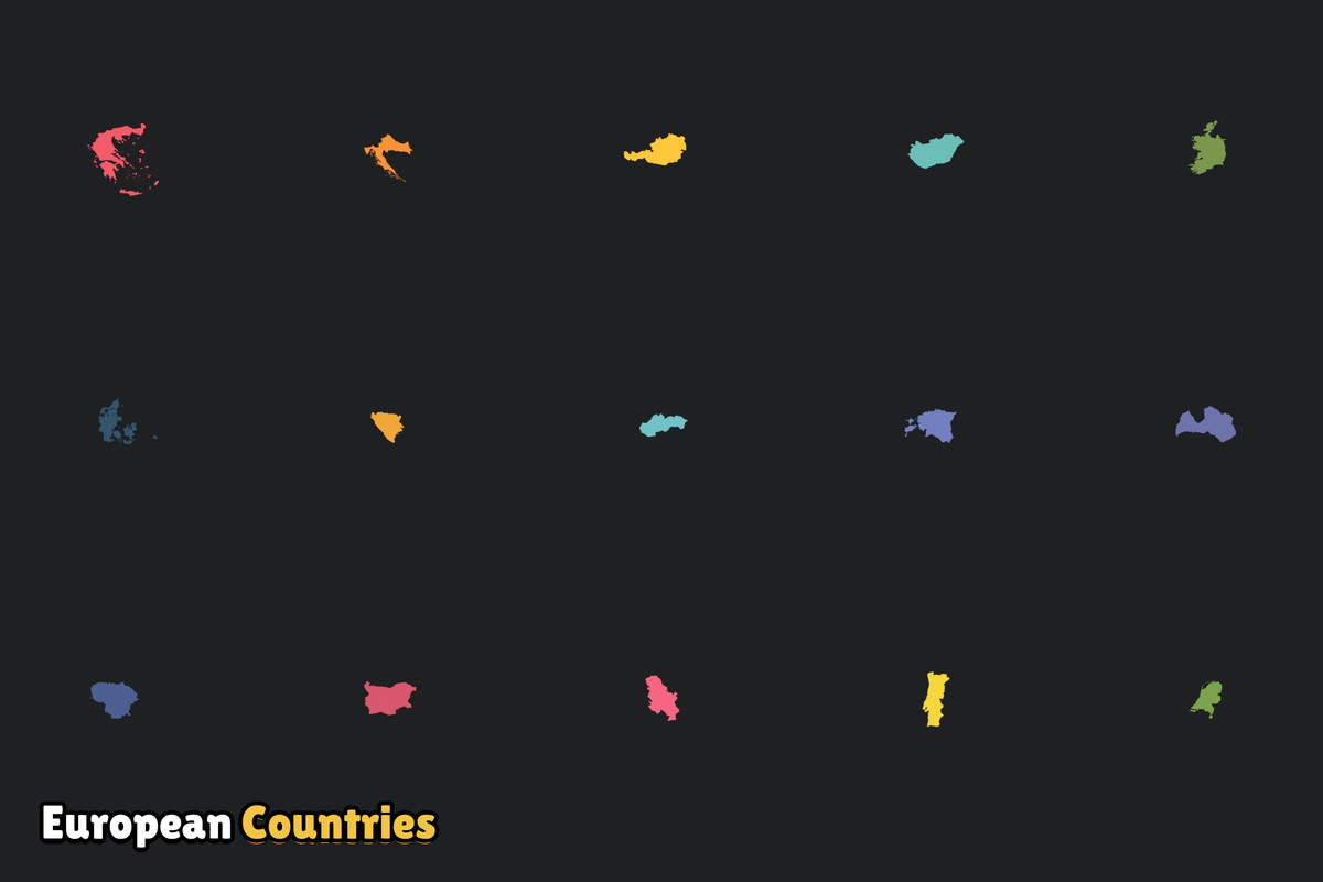 Toon Style Europe Map Pack