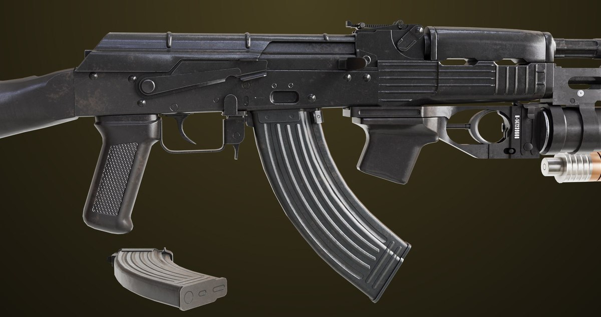 Light Machine Gun 10 Black URP HDRP Textures