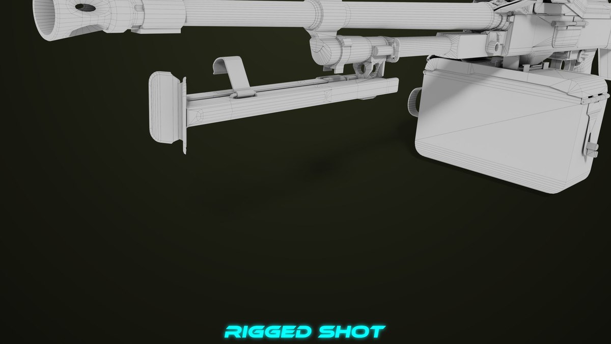 Machine Gun 11 Metal URP HDRP Textures