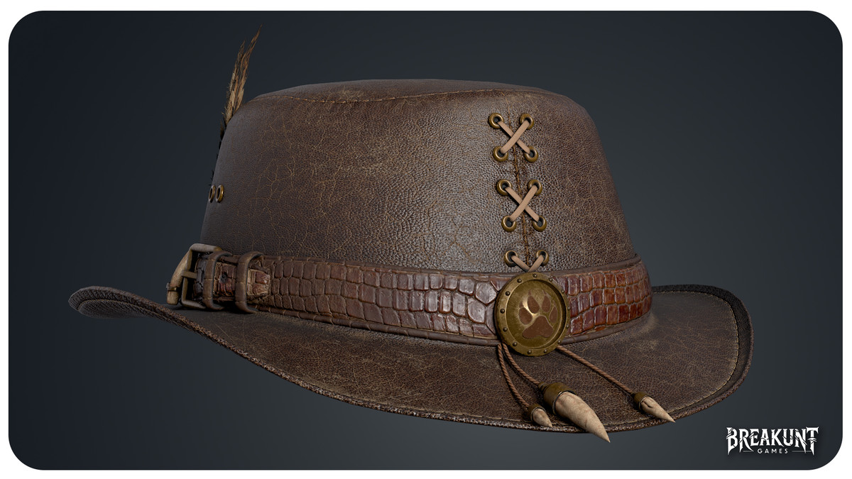 Hunter Hat - Game Ready Optimized (Survival, Headwear, Clothing, Bones)