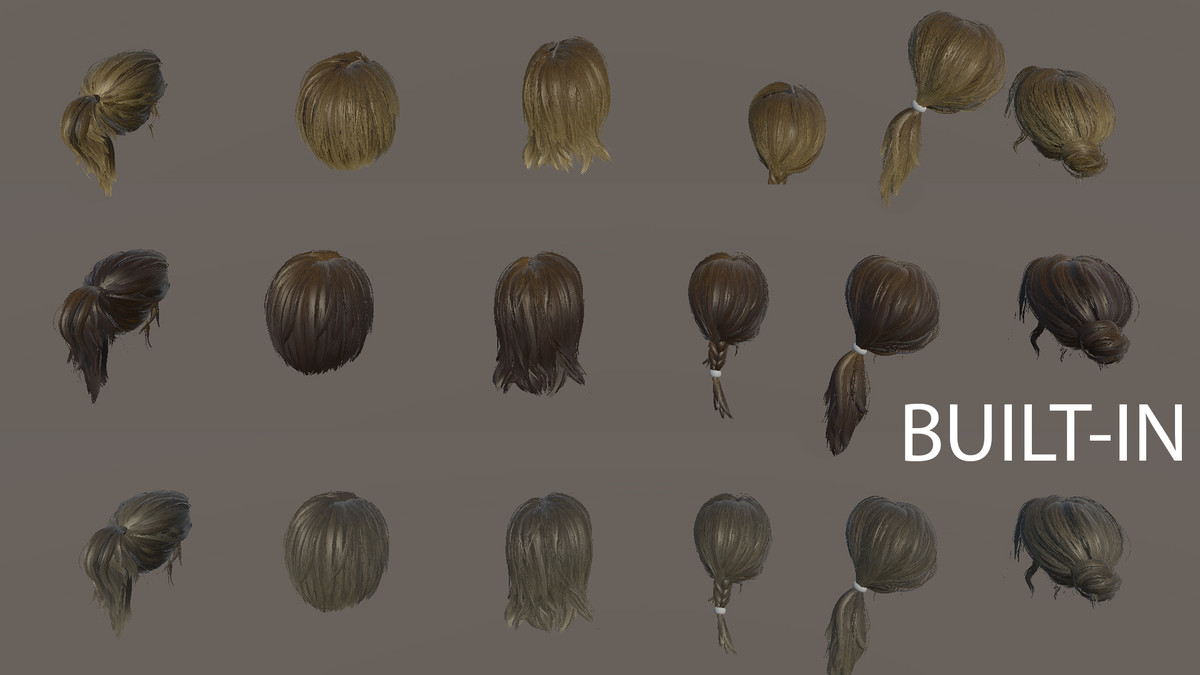 Essential Real-Time Hair Pack – Game-Ready Hairstyles for Unity