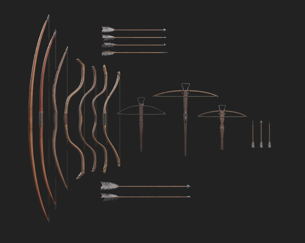 Medieval Weapons, Shields & Bows Bundle