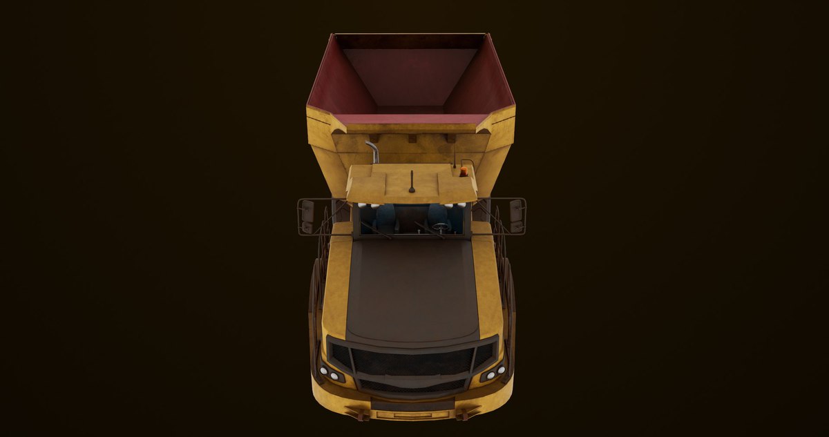Articulated Dirty Mining Truck 03 URP HDRP Textures