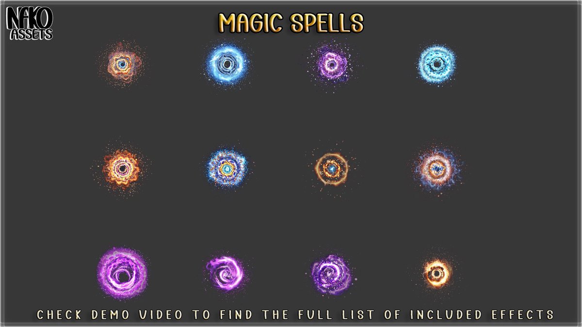 HQ Flipbook VFX (256+ Effects) | Magic, Fire, RPG | URP/HDRP/BIRP