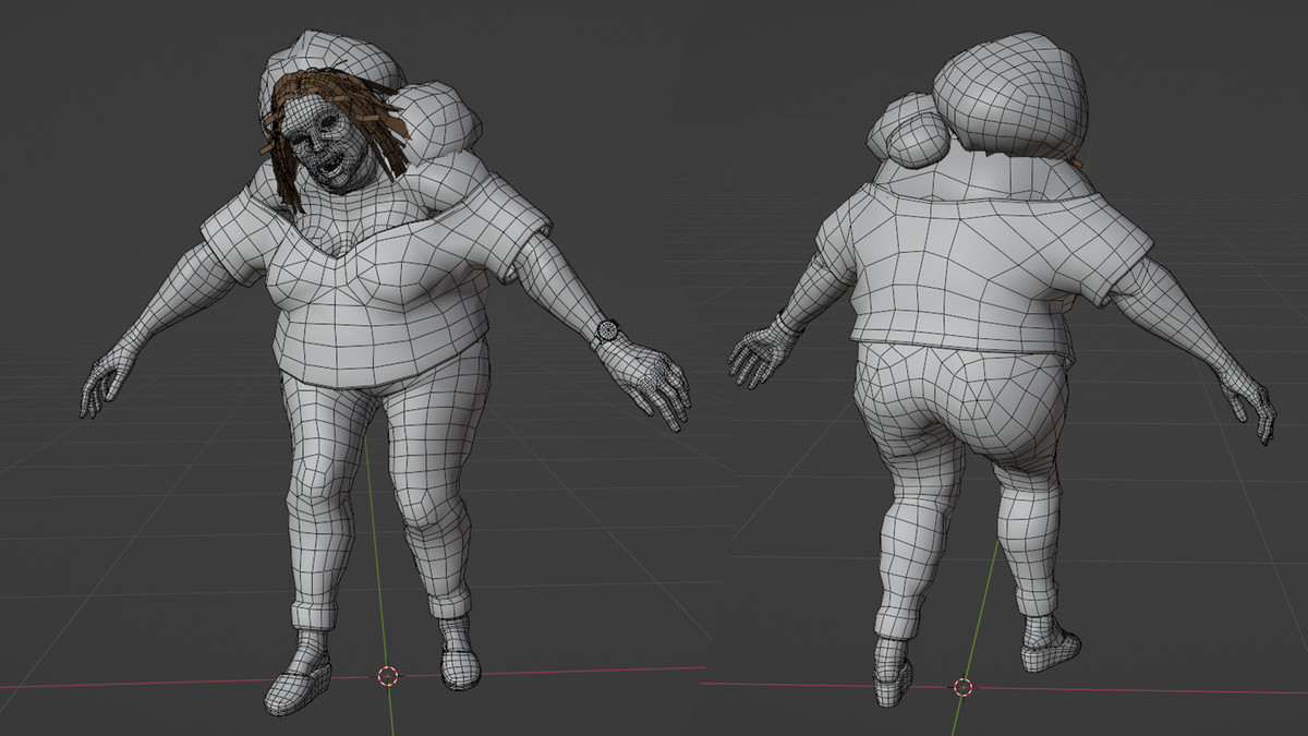 Chubby Zombie Girl | Character Enemy Mobs