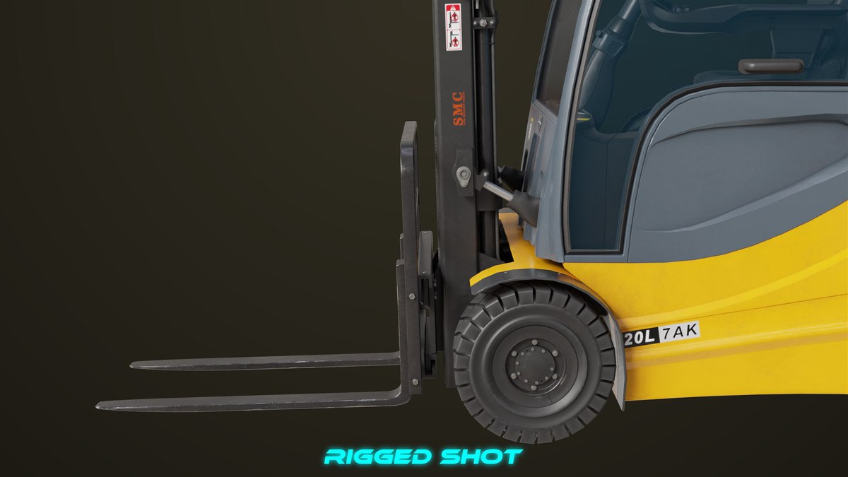 Forklift Trucks and Pallet Yellow Collection URP HDRP Textures