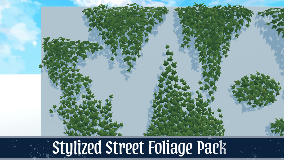 Stylized Street Plants Flowers Ivy Vines Pack