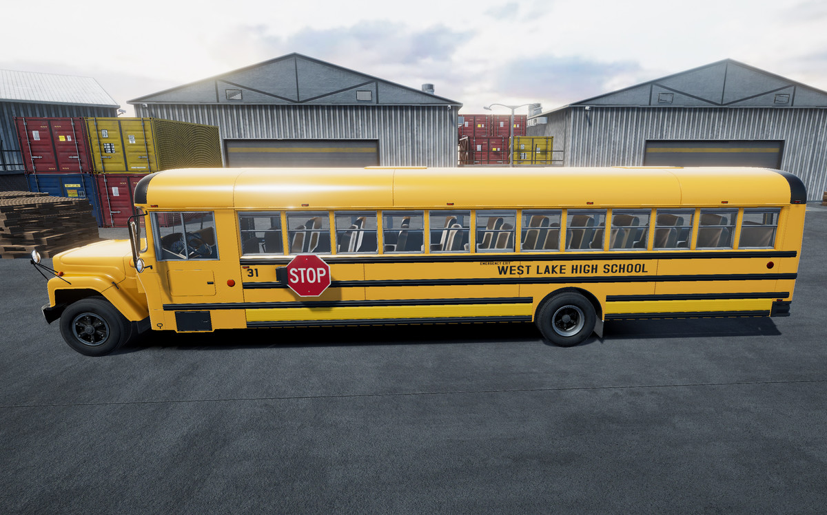 80s generic american school bus