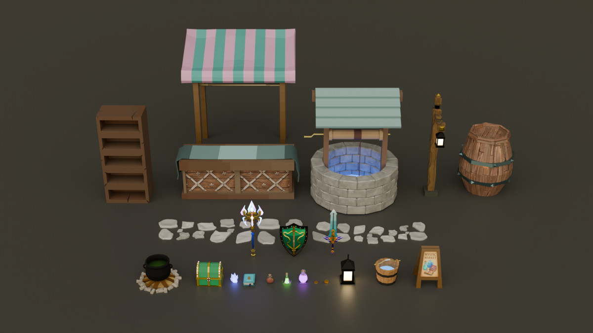 Stylized Fantasy Village Pack