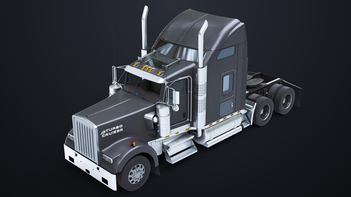 Truck Chassis 02 Generic Black URP HDRP Textures
