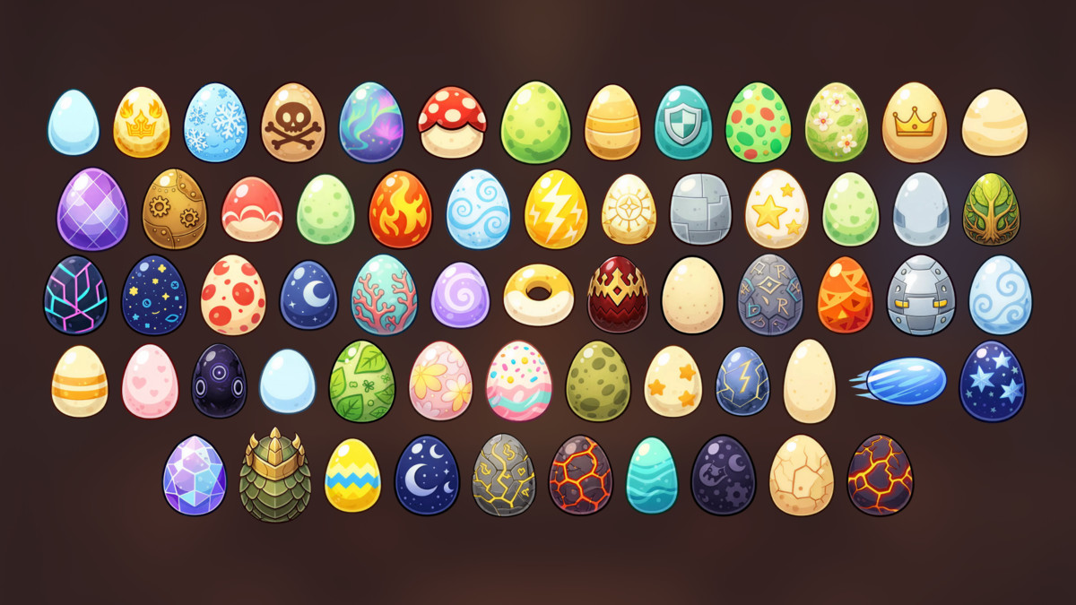 Fantasy Bird Creatures with Elemental Eggs Evolve Characters Pack