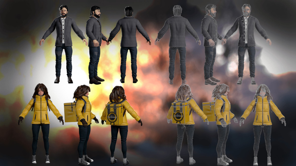 Urban Winter Characters Pack – Modular Characters Collection