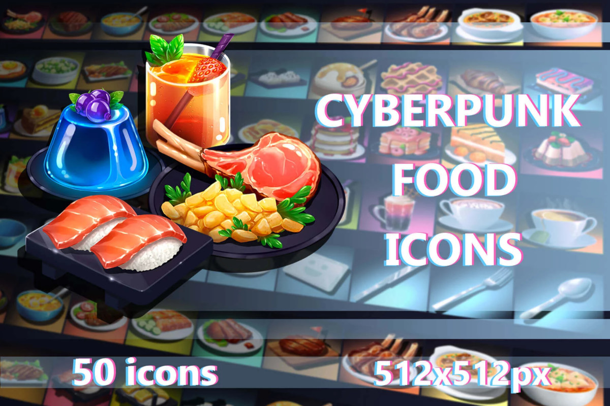 2700 Cyberpunk RPG Icons Pack