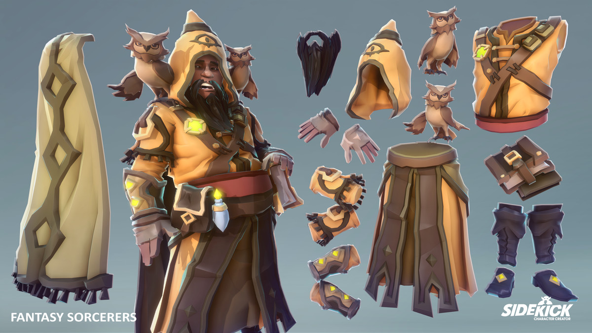 Fantasy Sorcerers – Sidekick Modular Characters by Synty