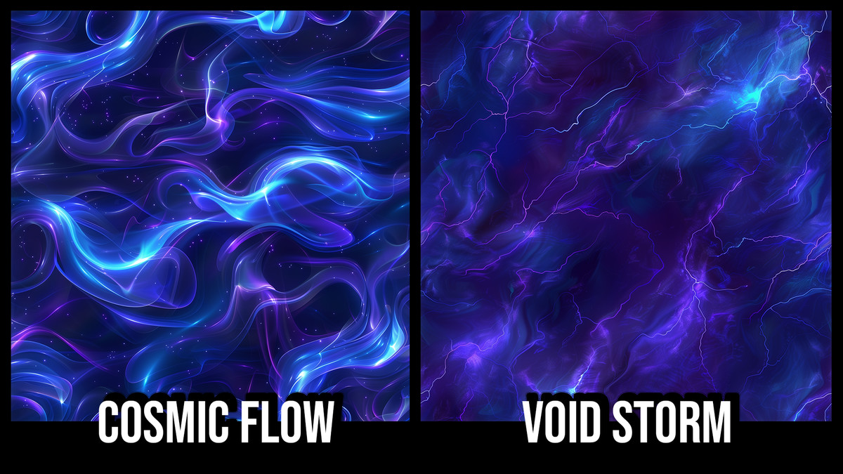Magic Energy Seamless Textures – Free Pack (10 Textures, PBR + Emission)