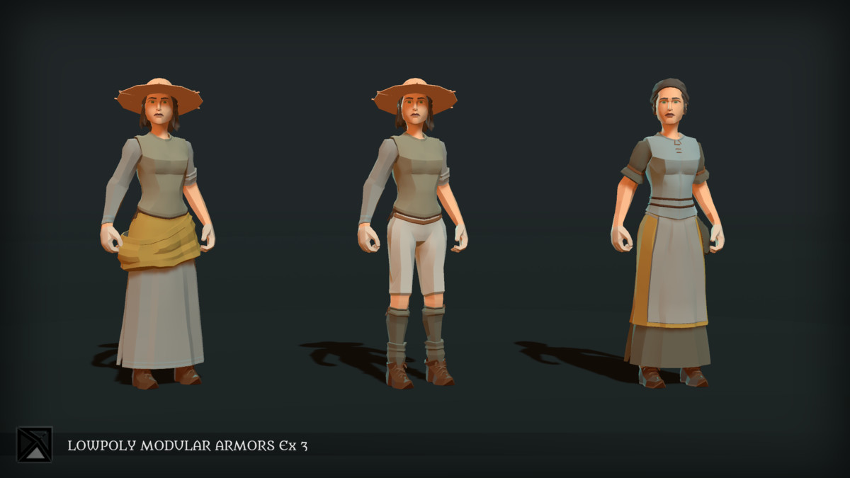 Low Poly Modular Armors Expansion Pack 03 - LOWPOLY MEDIEVAL FANTASY SERIES