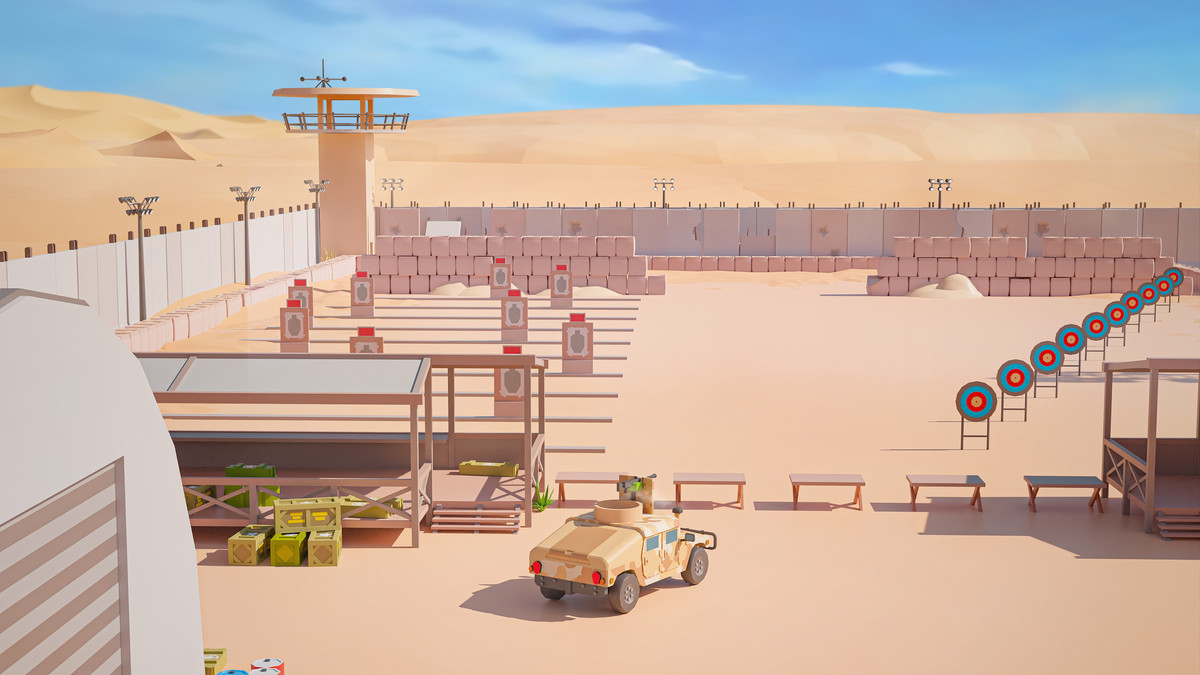 Military Desert - Low Poly 3D Models Pack