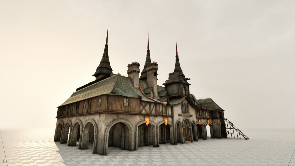 Medieval 3D Buildings Set