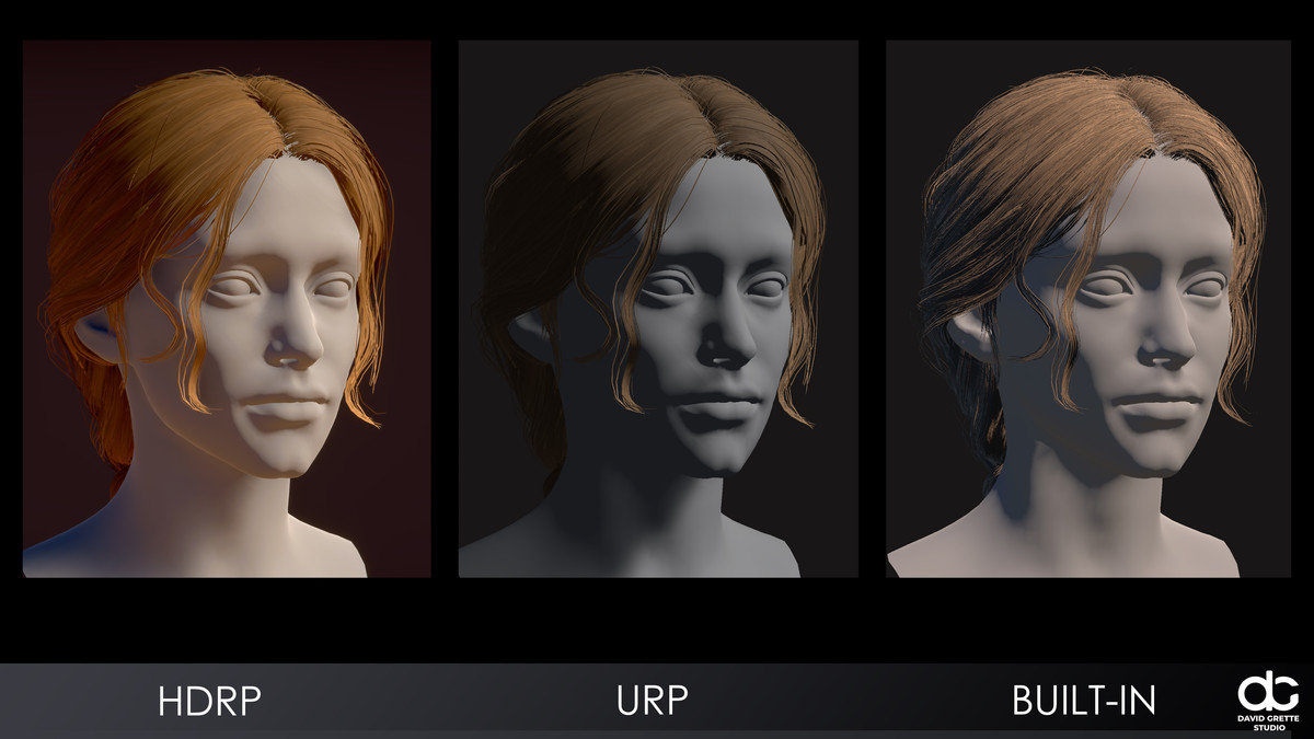 Realistic female hairstyles, pack #2 | Rigged hair, game-ready, low-poly