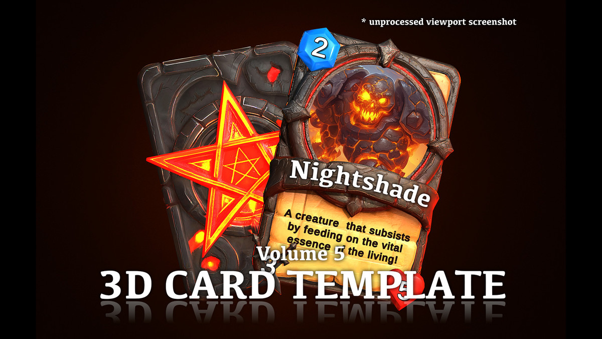 3D Card Template Bundle - TCC, CCG