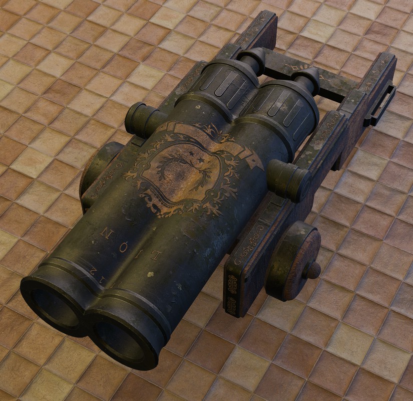 Thunderstrike Double Barrel Ornate Historical Cannon