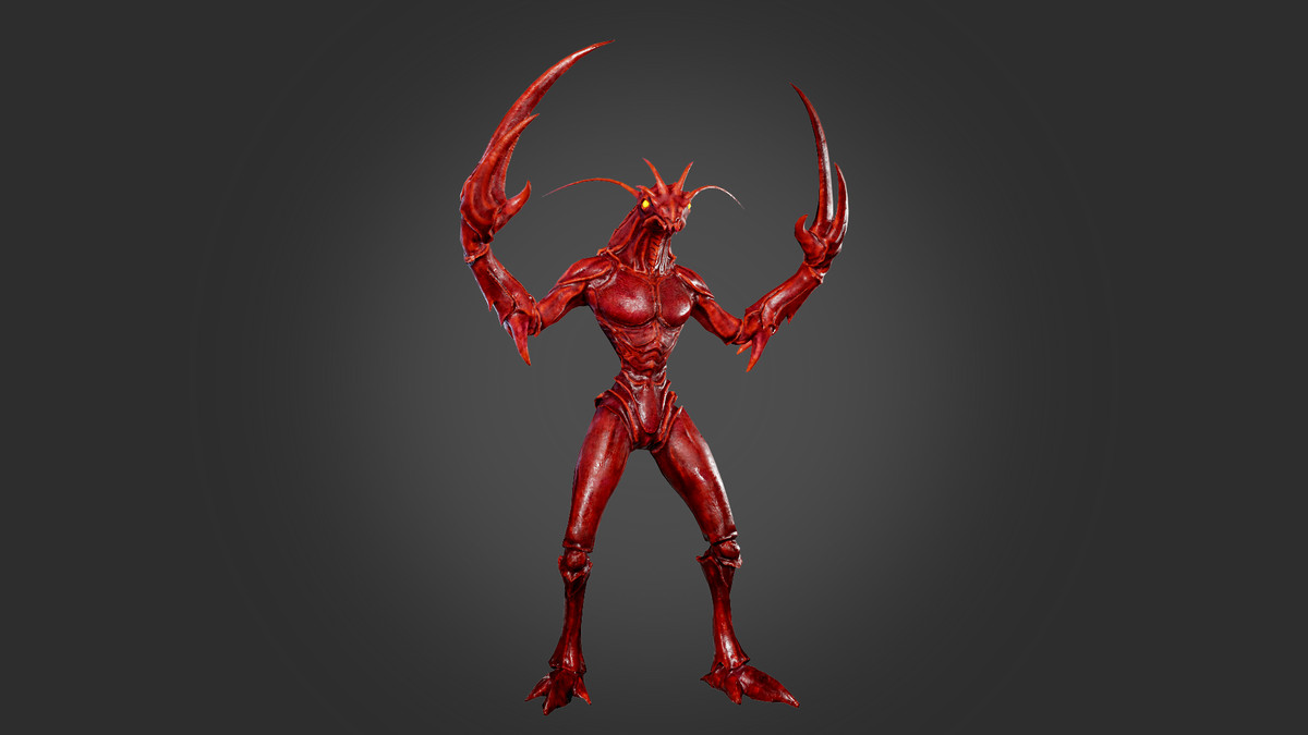 Shrimp monster character