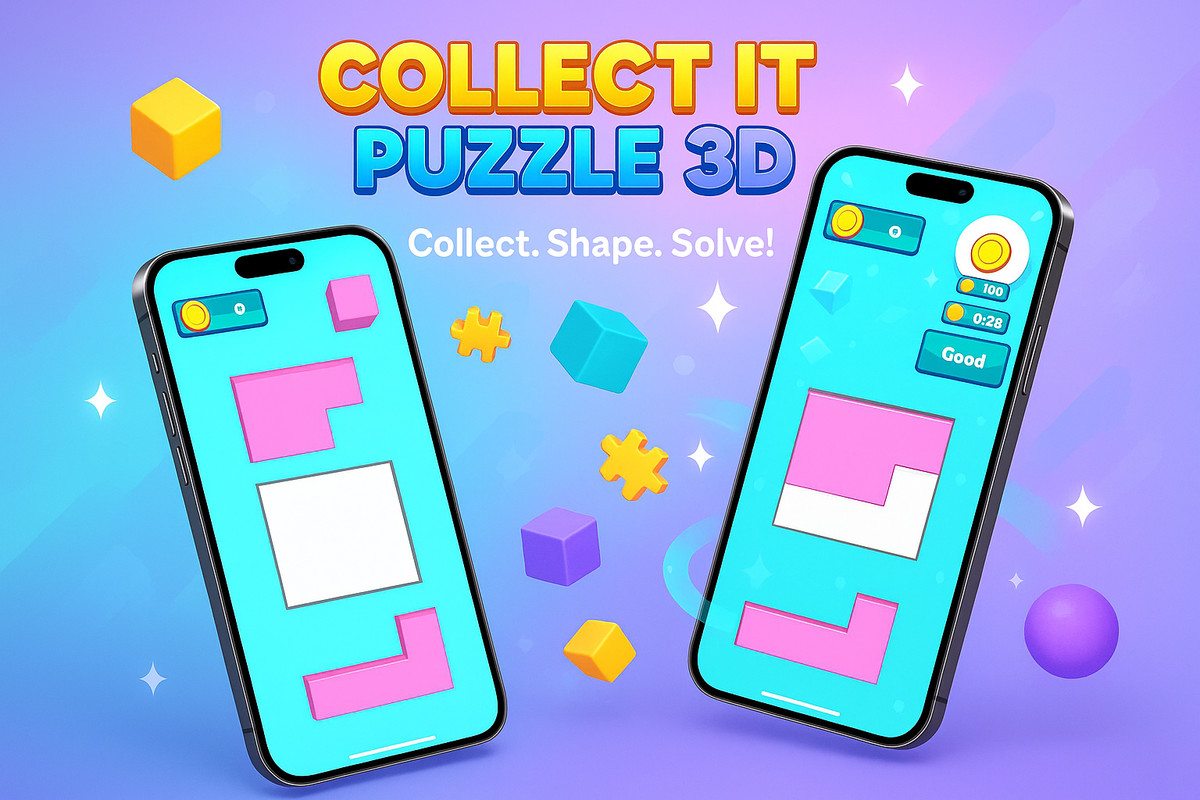 Collect It puzzle 3D - Complete Puzzle Mobile Game Template