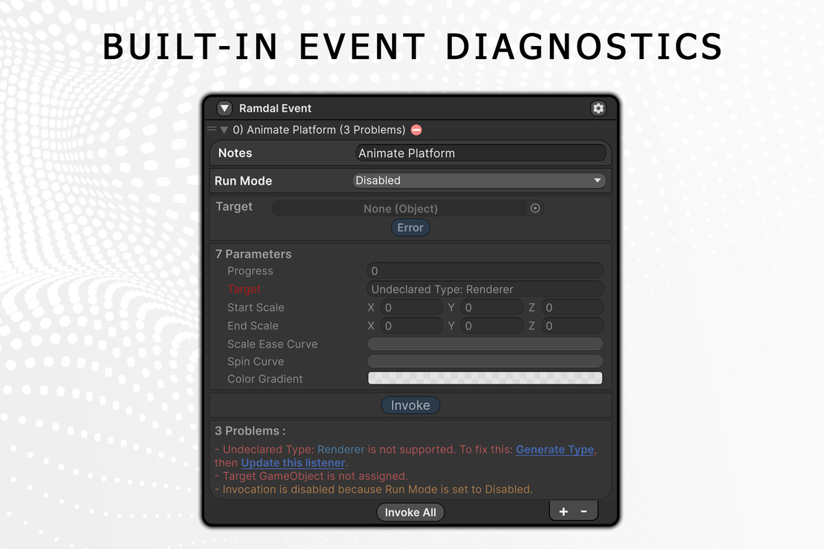 Ramdal Events | Invoke Any Method with GC-Free Serialized Events for Unity