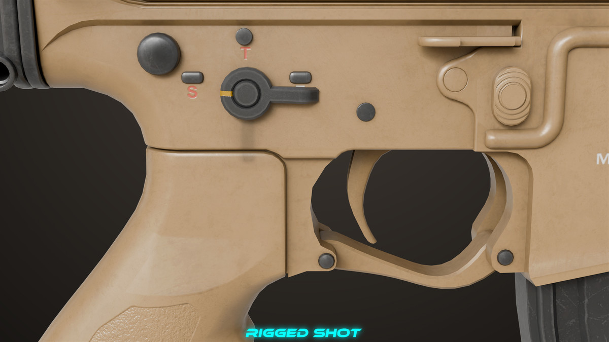 Machine Gun 17 Sandal URP HDRP Textures