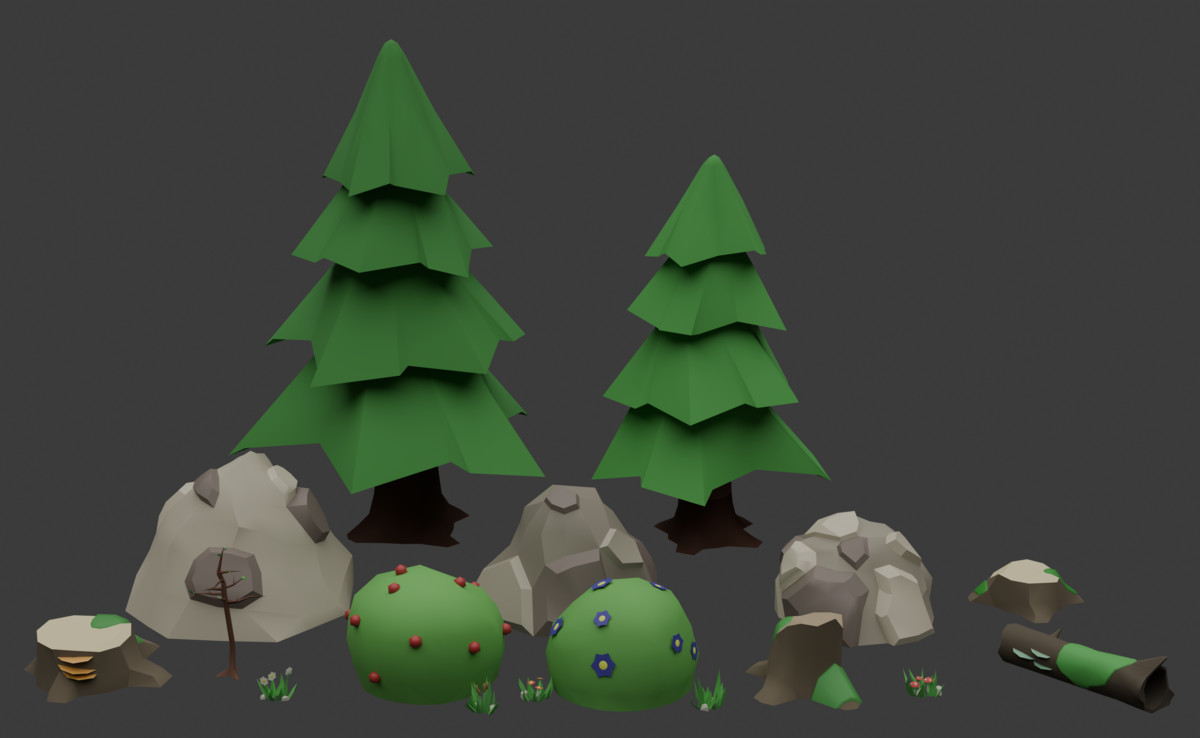 Stylized Harvestable Nature: Forest Assets & Prefab Painter