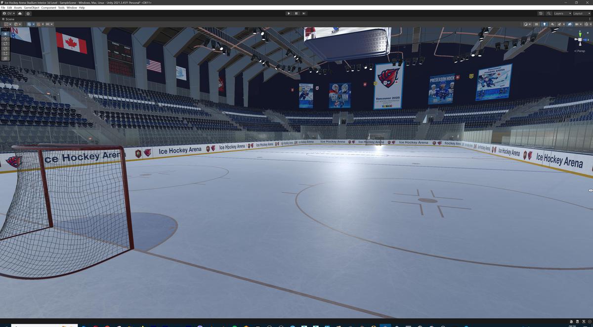 Modular Ice Hockey Arena Stadium Interior 3d Level