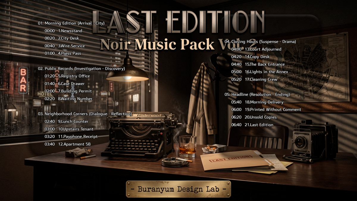 Witness - Noir Music Pack Vol. 1 & Vol. 2