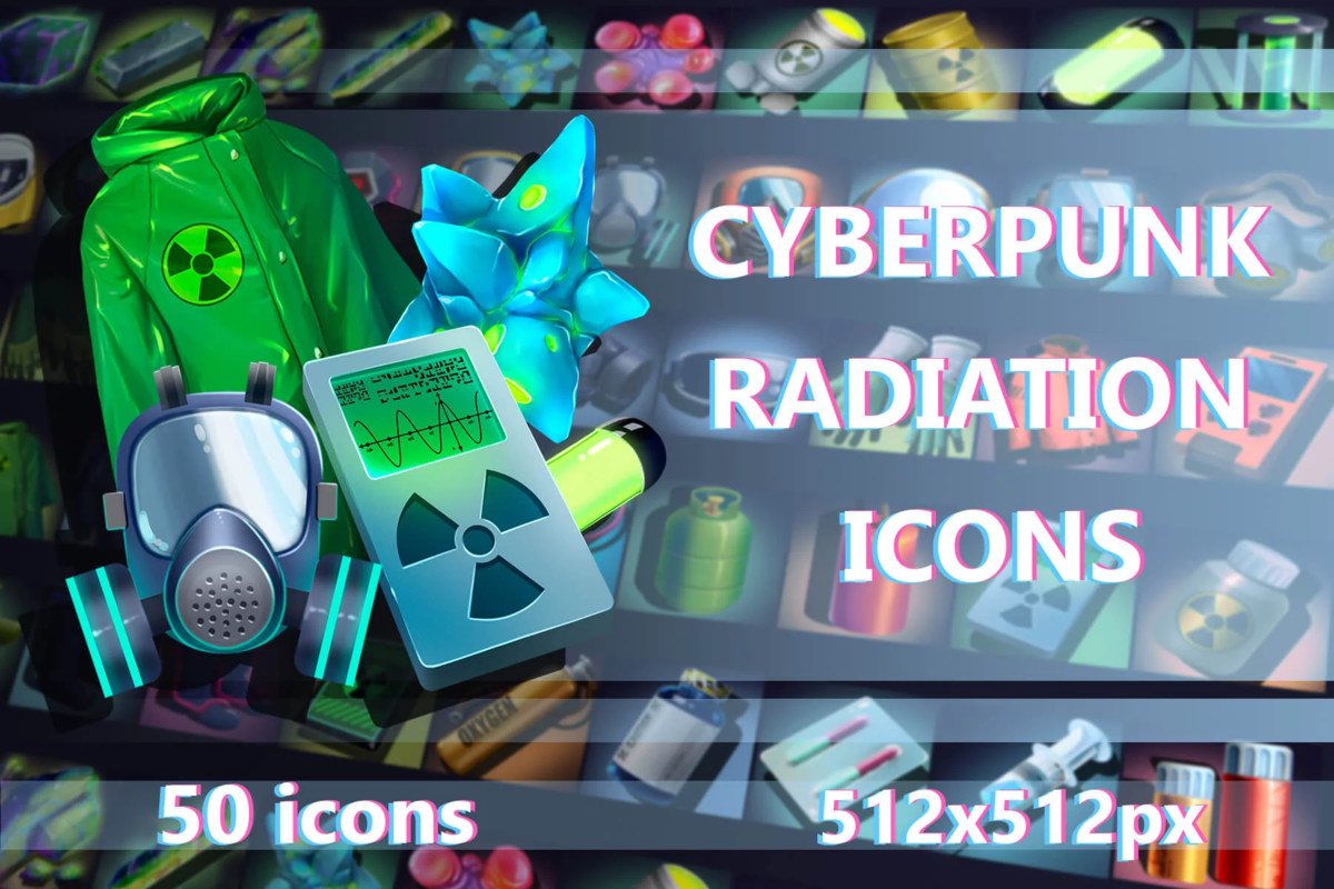 2700 Cyberpunk RPG Icons Pack