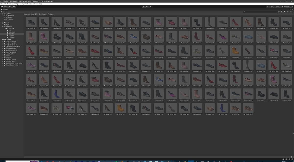 Ultimate Shoe Pack (72 Footwear Low-poly 3D models)