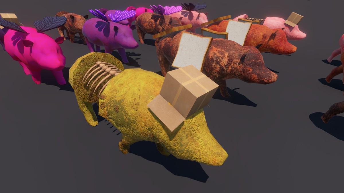 Funny Fried Pig - 3D Character