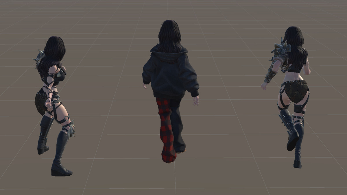 Stylized Asian Girl with Two Skins