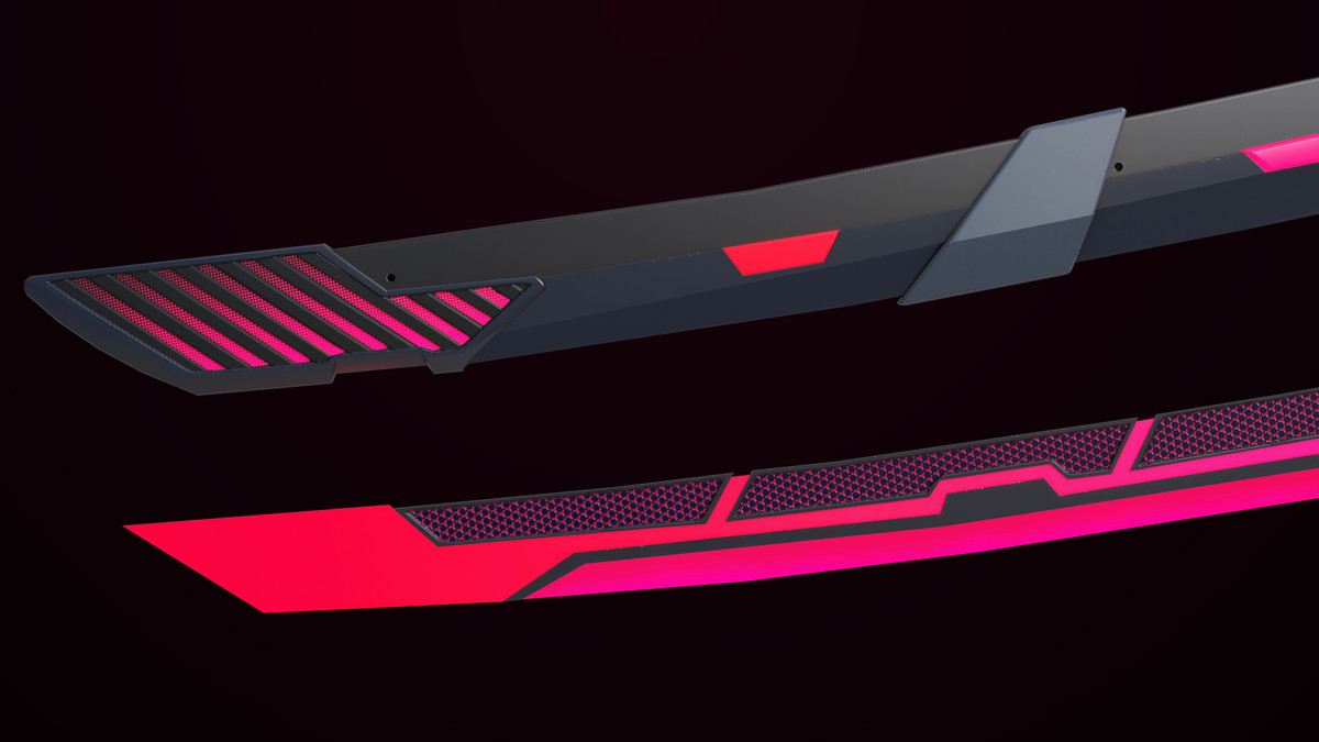 Sci Fi Sword 10 Red URP HDRP Textures